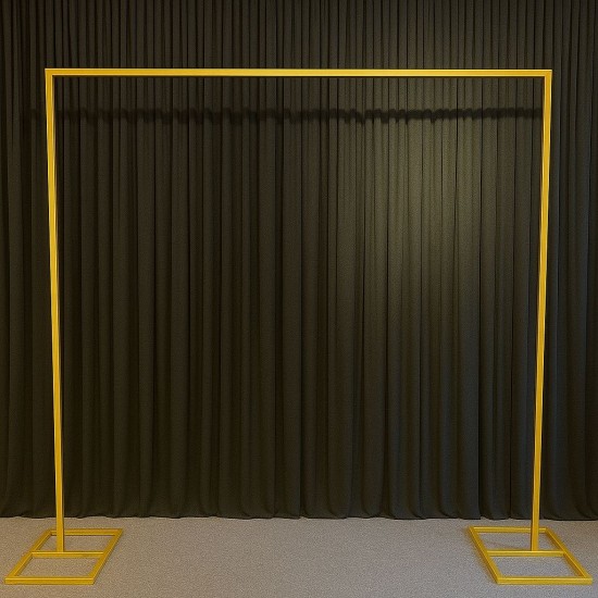 Kare Tag  Tekli 200x200 cm – Demonte 5 Parça Fırın Boyalı Düğün, Nişan ve Doğum Günü Organizasyon Malzemeleri